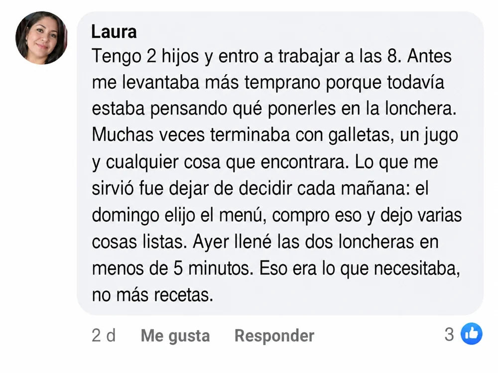 Mensaje de una compradora