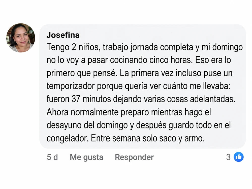 Mensaje de una compradora